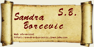 Sandra Borčević vizit kartica
